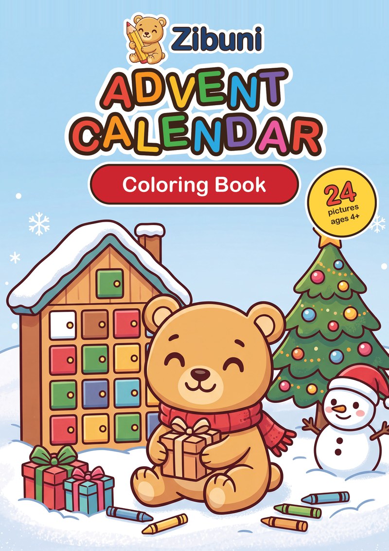 Zibuni Advent Calendar Coloring Book